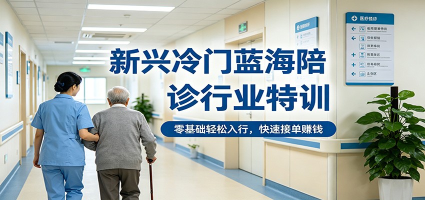 新兴冷门蓝海陪诊行业特训，零基础轻松入行，快速接单赚钱-hcnxn