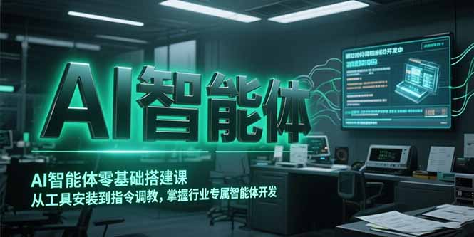 AI智能体零基础搭建课，从工具安装到指令调教，掌握行业专属智能体开发...-hcnxn