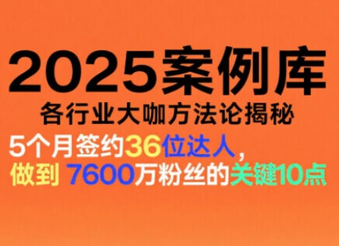 2025案例库，收录各行业大咖的方法论，各行业大咖方法论揭秘-hcnxn