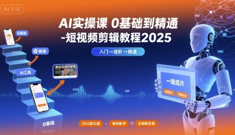 AI实操课0基础到精通-短视频剪辑教程2025-hcnxn