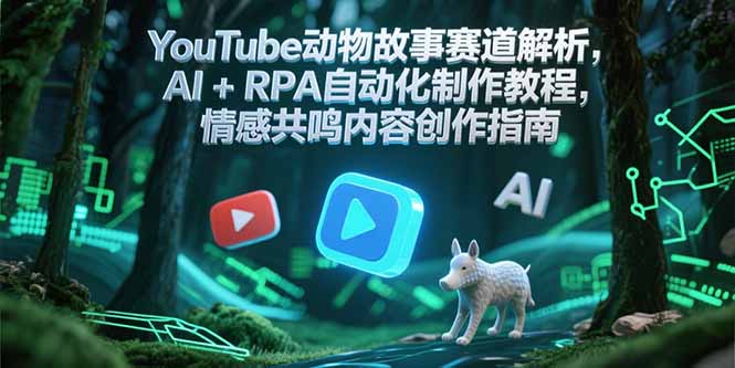 YouTube动物故事赛道解析，AI+RPA自动化制作教程，情感共鸣内容创作指南-hcnxn