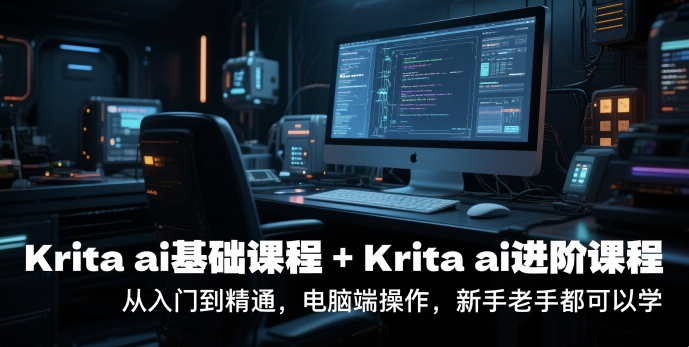 krita ai基础课程+Krita ai进阶课程，从入门到精通，电脑端操作，新手老手都可以学-hcnxn