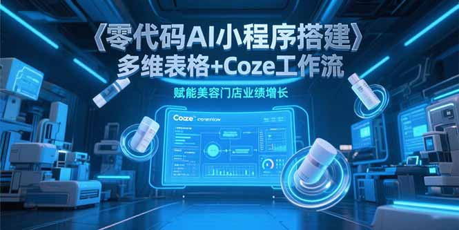零代码AI小程序搭建，多维表格+Coze工作流，赋能美容门店业绩增长-hcnxn
