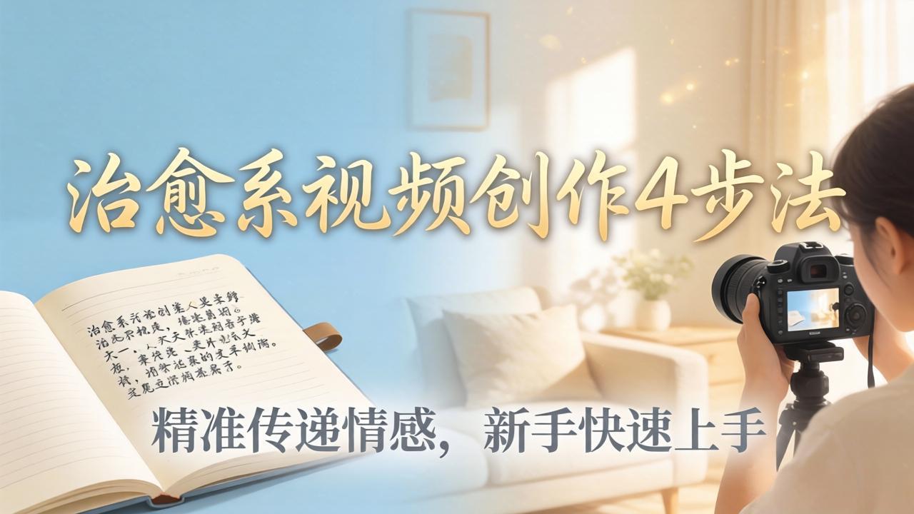 治愈系视频创作4步法：从文案打磨到画面呈现，精准传递情感，新手快速上手出优质内容-hcnxn