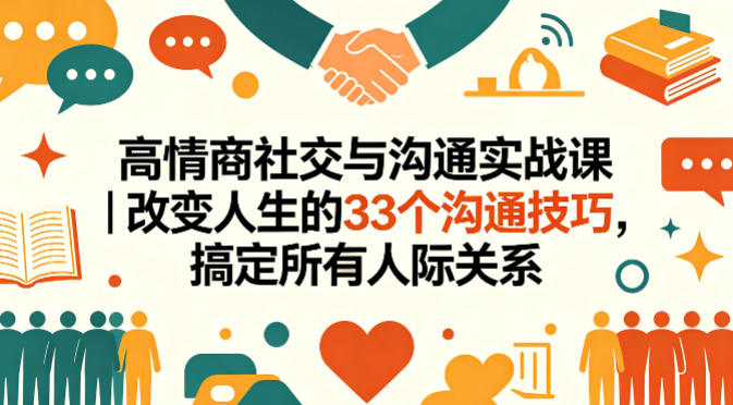 高情商社交与沟通实战课｜改变人生的33个沟通技巧，搞定所有人际关系-hcnxn