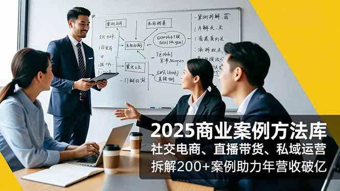 2025商业案例方法库，社交电商、直播带货、私域运营，拆解200+案例助力年营收破亿-hcnxn