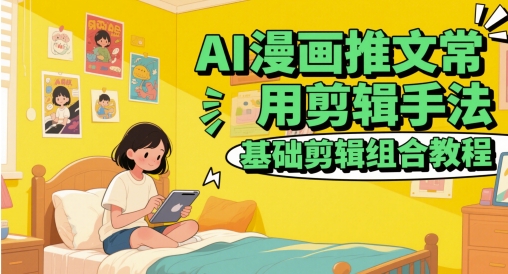 AI漫画推文常用剪辑手法，基础剪辑组合教程-hcnxn