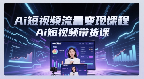 Ai短视频流量变现课程，Ai短视频带货课-hcnxn