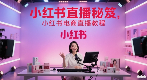 小红书直播秘笈，小红书电商直播教程-hcnxn