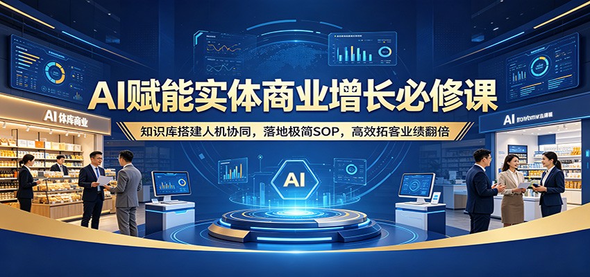AI赋能实体商业增长必修课：知识库搭建人机协同，落地极简SOP，高效拓客业绩翻倍-hcnxn