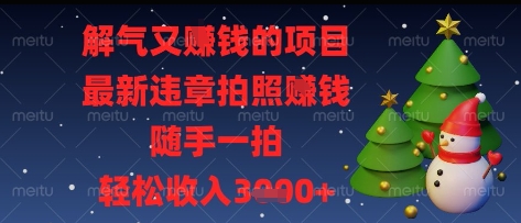 解气又挣钱的项目，最新违章拍照挣钱，随手一拍，轻松收入多张【揭秘】-hcnxn
