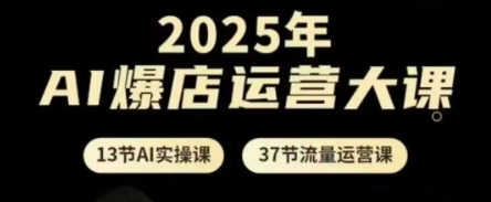 2025年AI爆店运营大课，13节AI实操课+37节流量运营课-hcnxn