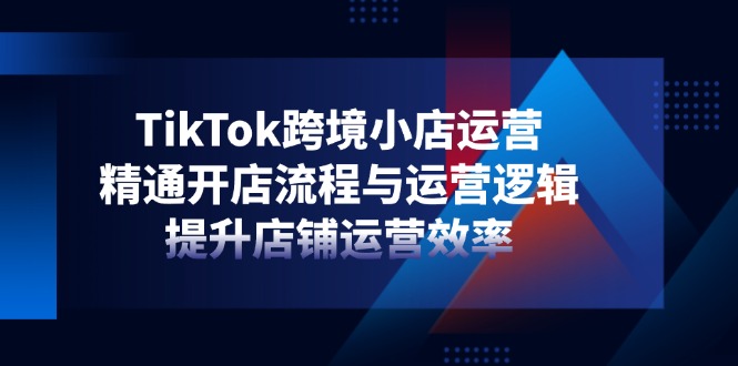 TikTok跨境小店运营，精通开店流程与运营逻辑，提升店铺运营效率-hcnxn