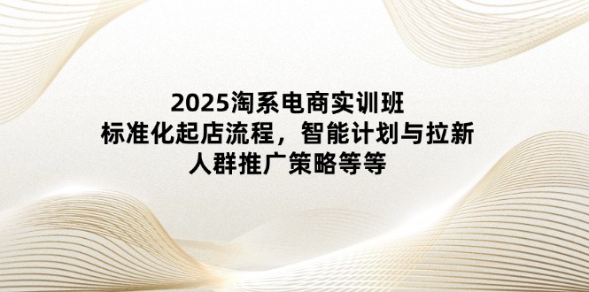 2025淘系电商实训班：标准化起店流程，智能计划与拉新，人群推广策略等等-hcnxn
