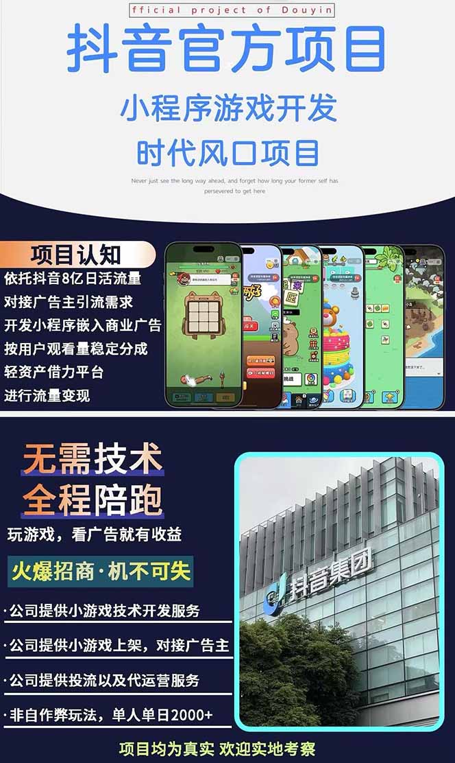 图片[1]-2025最热抖音官方项目 Ai时代风口项目小程序游戏开发 实测单个游戏日收…-hcnxn