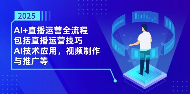 2025AI+直播运营全流程，包括直播运营技巧，AI技术应用，视频制作与推广等-hcnxn