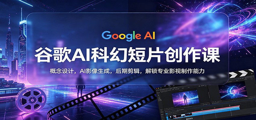 谷歌AI科幻短片创作课：概念设计，AI影像生成，后期剪辑，解锁专业影视制作能力-hcnxn