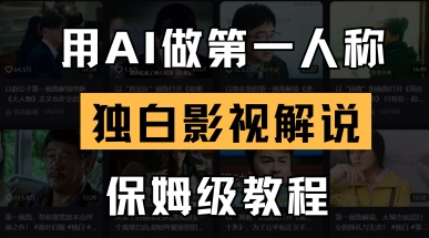 用AI做第一人称独白影视解说，手把手教学，保姆级教程-hcnxn