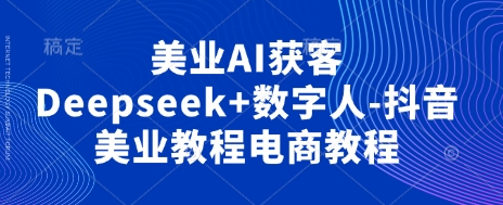 美业AI获客Deepseek+数字人-抖音美业教程电商教程-hcnxn