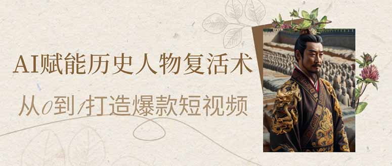 AI赋能历史人物复活术：从0到1打造爆款短视频-hcnxn