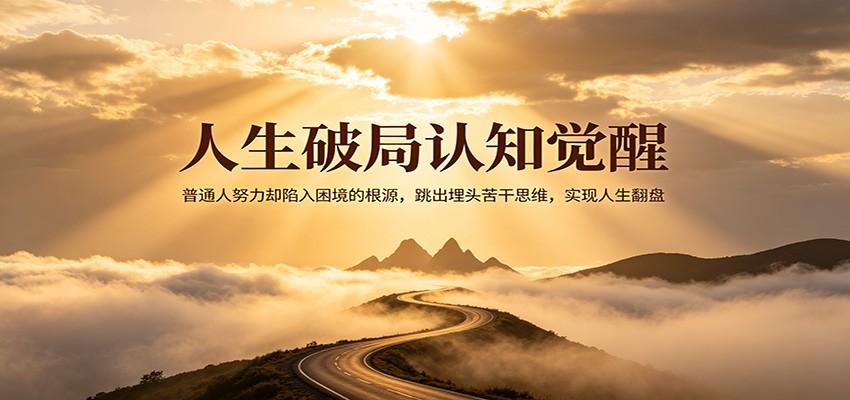 人生破局认知觉醒，普通人努力却陷入困境的根源，跳出埋头苦干思维，实现人生翻盘-hcnxn