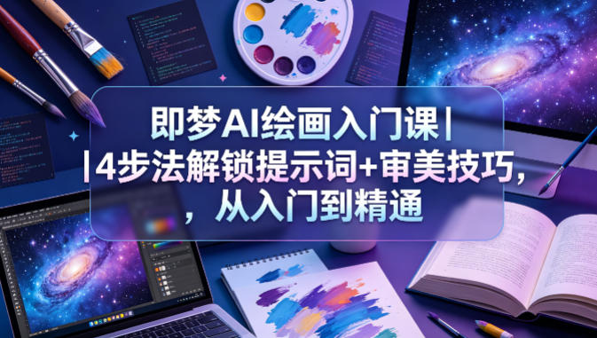 即梦AI绘画入门课｜4步法解锁提示词+审美技巧，从入门到精通-hcnxn