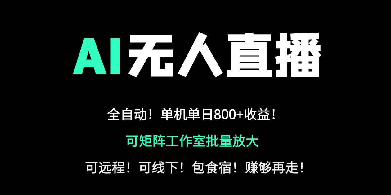 24小时自动带货！AI无人直播副业日赚800+，轻资产创业首选-hcnxn