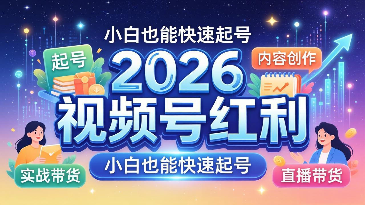2026视频号红利实战营，大佬亲授起号、内容、直播、IP、投流、私域、矩阵全套落地打法-hcnxn