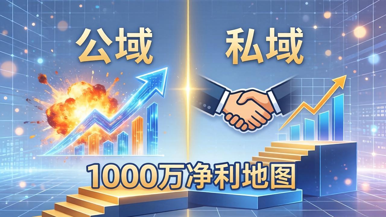 公域玩命出爆款，私域悄悄做成交：这套AI内训课，2026给你打通1000万净利的地图-hcnxn