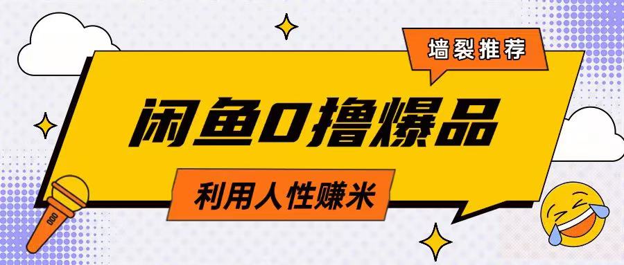 咸鱼0撸玩法利用人性售卖商品达到日挣2张的效果-hcnxn