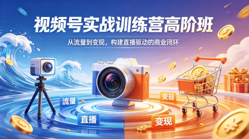 视频号实战训练营高阶班，从流量到变现，构建直播驱动的商业闭环(26年4月)-hcnxn