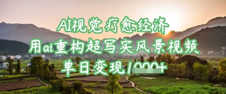 AI视觉疗愈经济：用ai重构超写实风景视频，单日变现多张-hcnxn