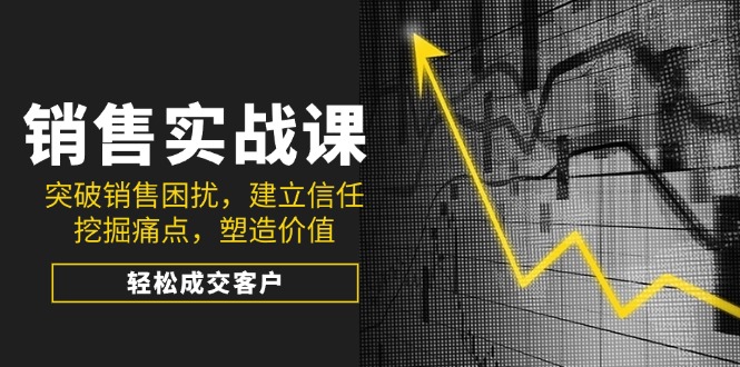 销售实战课，突破销售困扰，建立信任，挖掘痛点，塑造价值，轻松成交客户-hcnxn