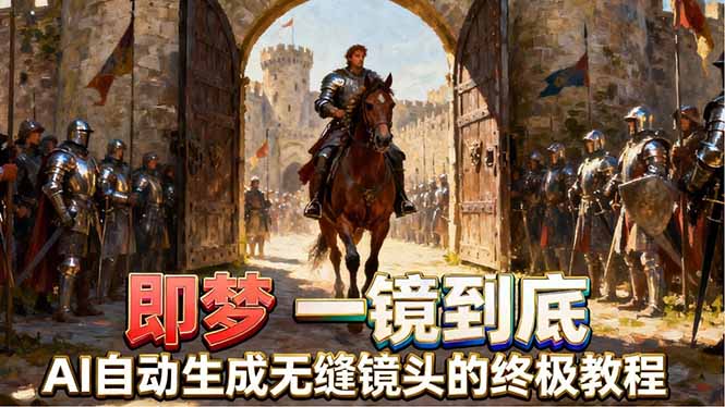 即梦AI一镜到底终极教程，智能补帧+运镜技巧，AI自动生成无缝丝滑长镜头高效出片-hcnxn