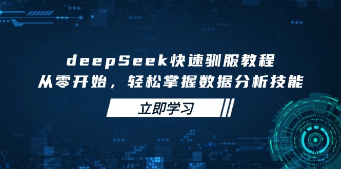 deepSeek快速驯服教程，从零开始，轻松掌握数据分析技能-hcnxn
