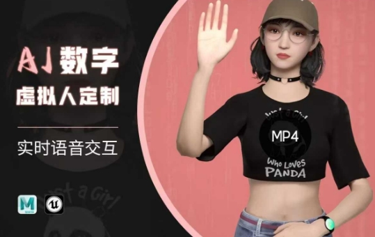 Ai数字人虚拟(智能体)实时语音交互特训营，​自行定制超写实角色AI数字人交互技术-hcnxn