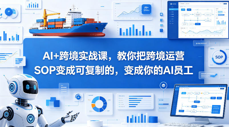 AI+跨境实战课，教你把跨境运营S0变成可复制的，变成你的AI员工-hcnxn