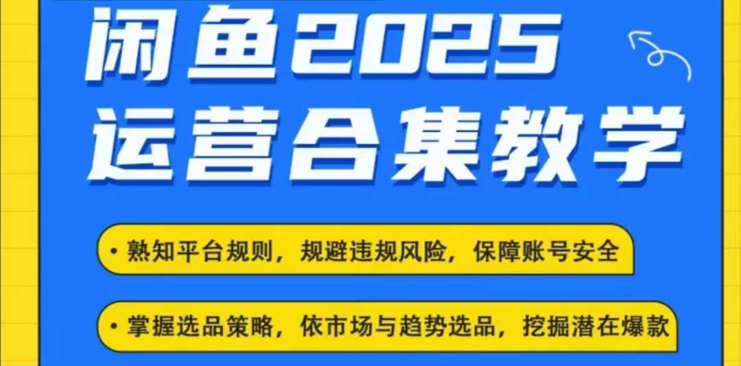 2025闲鱼电商运营全集，2025最新咸鱼玩法-hcnxn