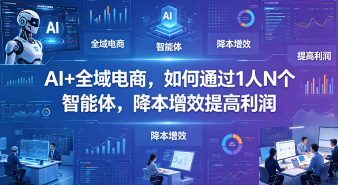 AI+全域电商，如何通过1人N个智能体，降本增效提高利润-hcnxn