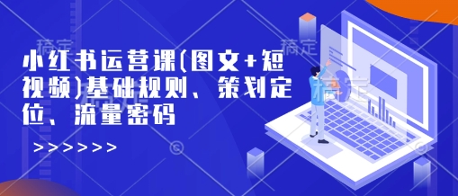 小红书运营课(图文+短视频)基础规则、策划定位、流量密码-hcnxn