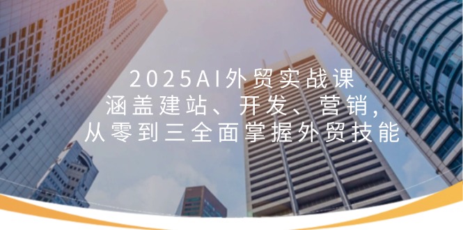 2025AI外贸实战课：涵盖建站、开发、营销, 从零到三全面掌握外贸技能-hcnxn