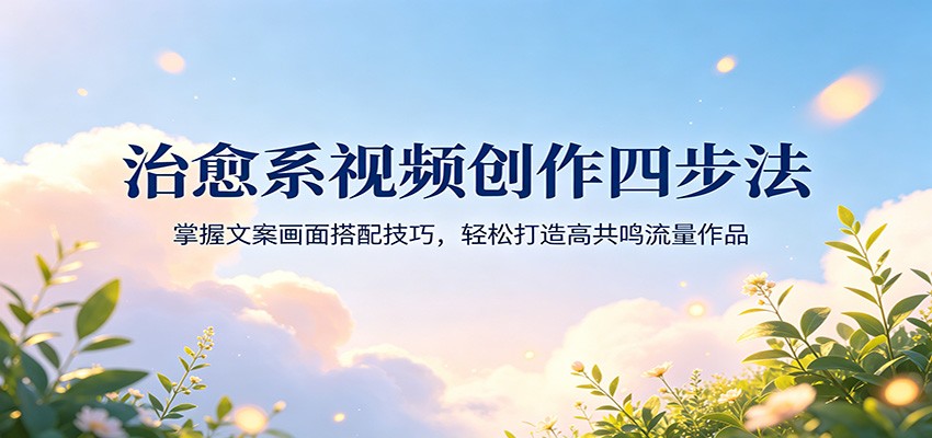 治愈系视频创作四步法：掌握文案画面搭配技巧，轻松打造高共鸣流量作品-hcnxn