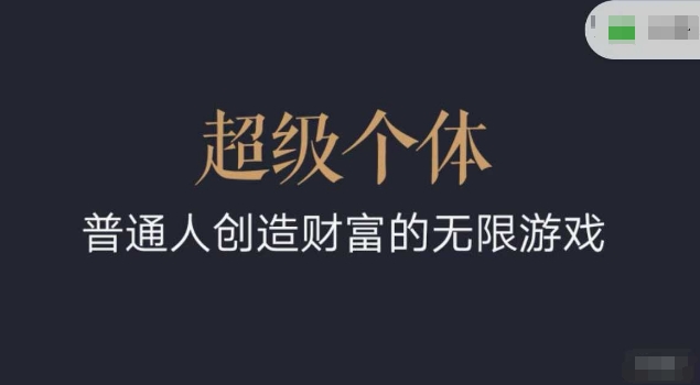 超级个体2024-2025翻盘指南，普通人创造财富的无限游戏-hcnxn