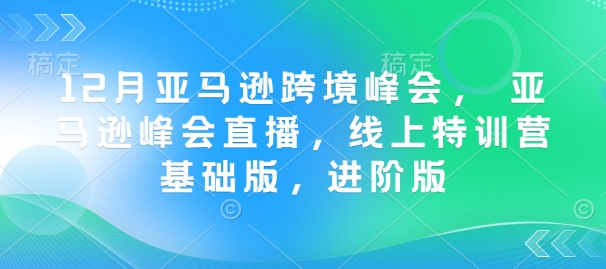12月亚马逊跨境峰会， 亚马逊峰会直播，线上特训营基础版，进阶版-hcnxn