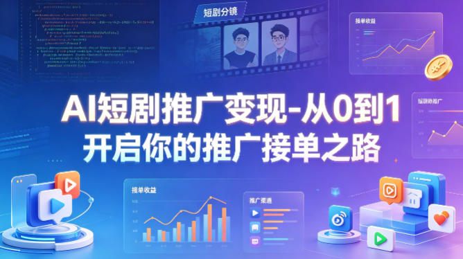 AI短剧推广变现-从0到1开启你的推广接单之路-hcnxn