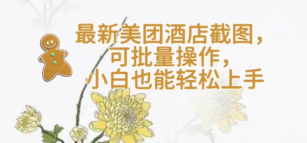 【轻云】最新美团酒店截图，可批量操作，小白也能轻松上手-hcnxn