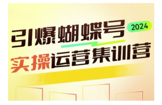 引爆蝴蝶号实操运营，助力你深度掌握蝴蝶号运营，实现高效实操，开启流量变现之路-hcnxn