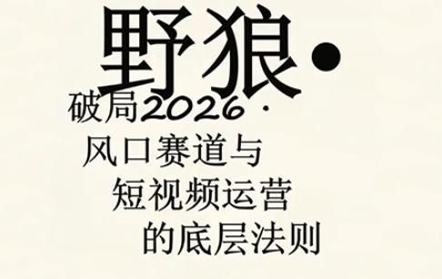 野狼团队·多平台实操运营课，覆盖AI口播、服装、好物、漫剪等热门玩法(更新4月29日)-hcnxn