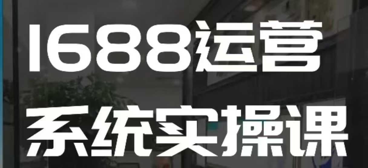 1688高阶运营系统实操课，快速掌握1688店铺运营的核心玩法-hcnxn
