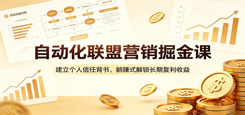 自动化联盟营销掘金课：建立个人信任背书，躺赚式解锁长期复利收益-hcnxn